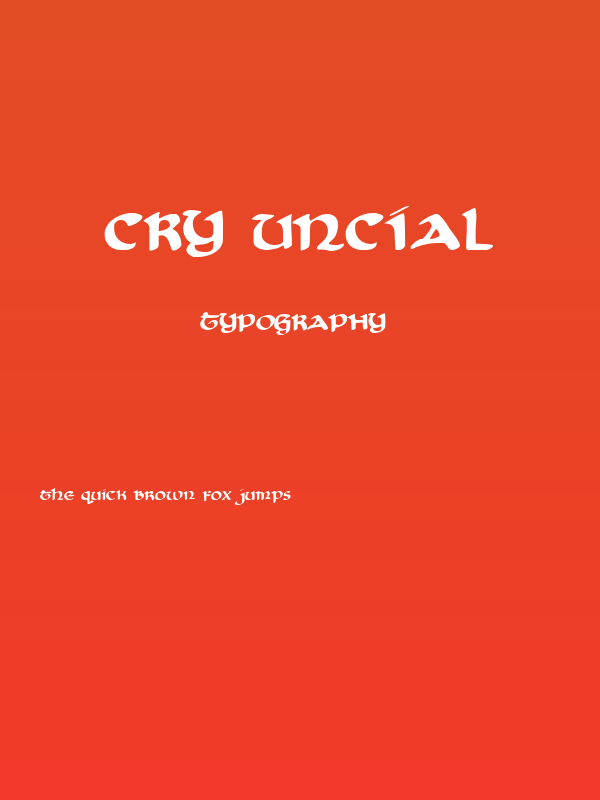 Cry Uncial Poster