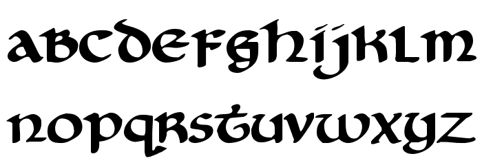 Cry Uncial Font LOWERCASE