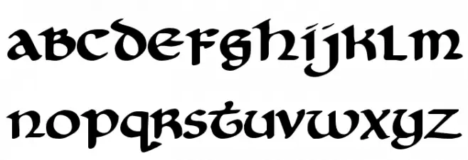 Cry Uncial फ़ॉन्ट लोअरकेस
