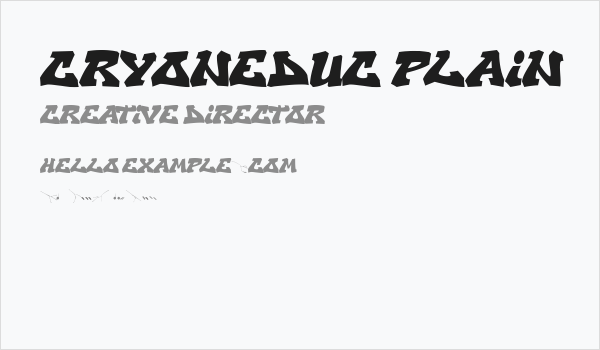 CryOneDUC Plain Business Card