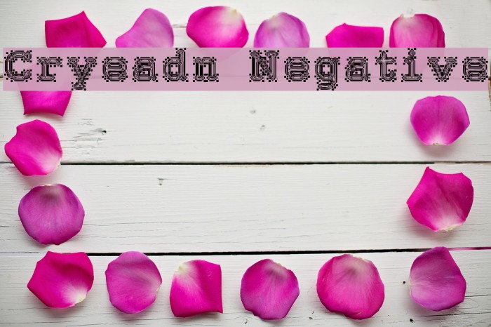 Cryeadn Negative Font examples