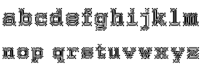 Cryeadn Negative Font LOWERCASE