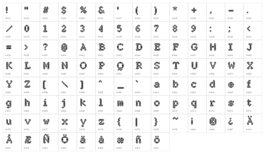 Cryeadn Character Map
