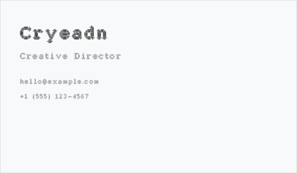 Cryeadn Business Card