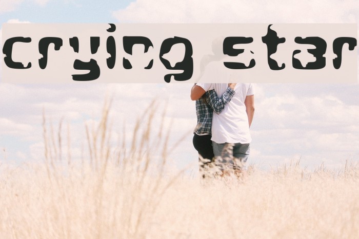 Crying Star Font examples