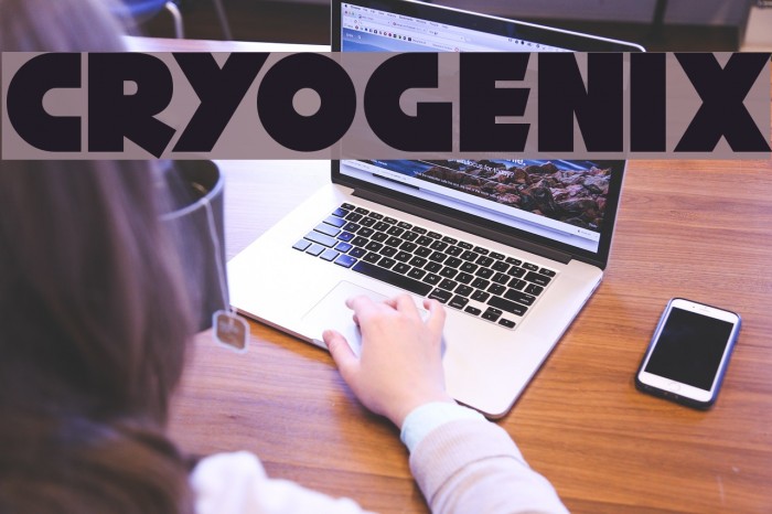 Cryogenix Font examples