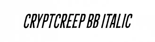 CryptCreep BB Italic  font caratteri gratis