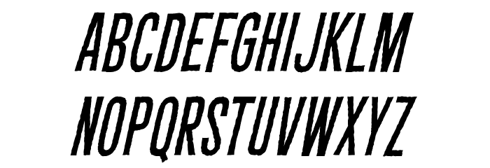 CryptCreep BB Italic Font LOWERCASE