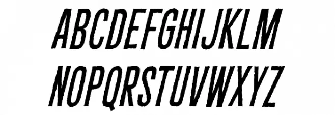 CryptCreep BB Italic Caratteri MINUSCOLO