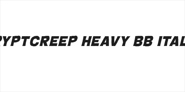 CryptCreep Heavy BB Italic Logo