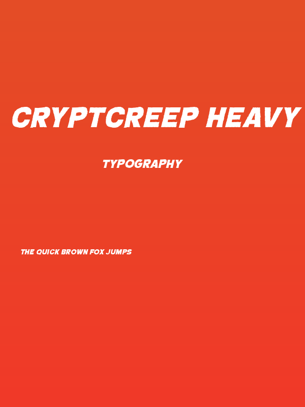 CryptCreep Heavy BB Italic Poster