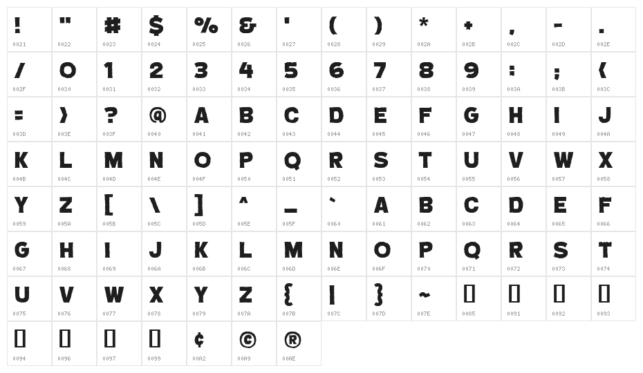 CryptCreep Heavy BB Character Map