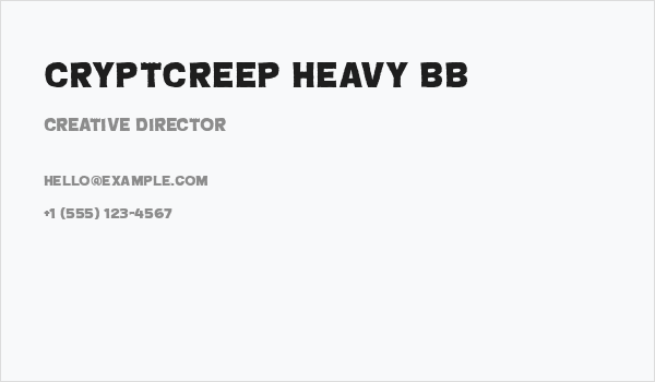 CryptCreep Heavy BB Business Card