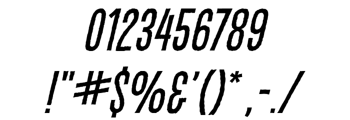 CryptCreepBB-Italic Font OTHER CHARS