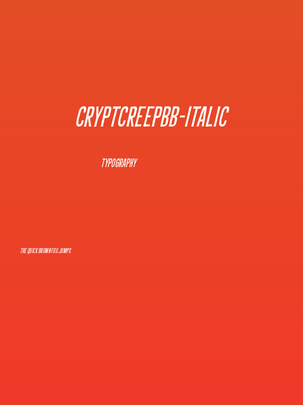 CryptCreepBB-Italic Poster