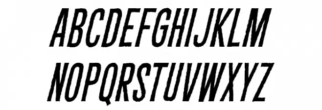 CryptCreepBB-Italic Caratteri MINUSCOLO