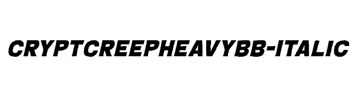 CryptCreepHeavyBB-Italic Font