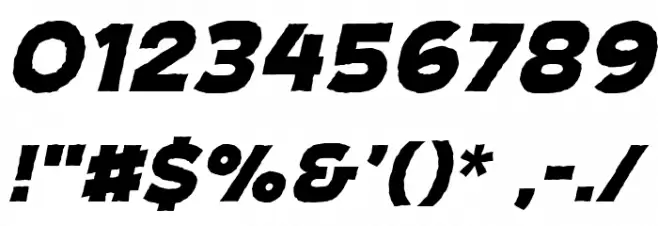 CryptCreepHeavyBB-Italic Font OTHER CHARS