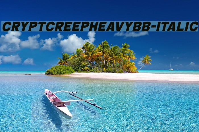 CryptCreepHeavyBB-Italic Font examples