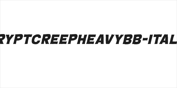 CryptCreepHeavyBB-Italic Logo
