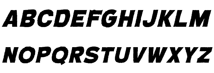 CryptCreepHeavyBB-Italic Font LOWERCASE