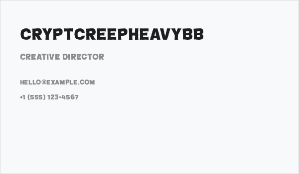 CryptCreepHeavyBB Business Card