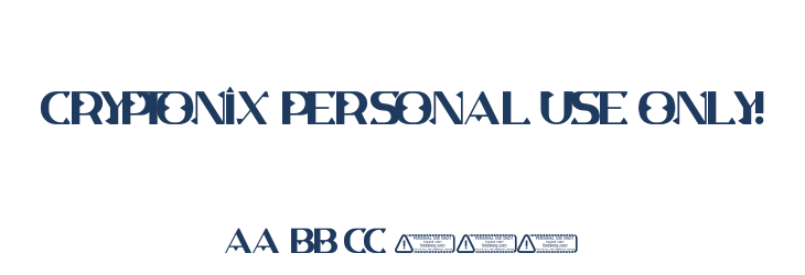Cryptonix PERSONAL USE ONLY! Font Preview