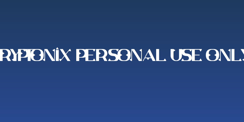 Cryptonix PERSONAL USE ONLY! Social Header