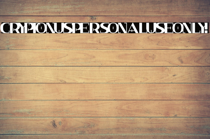 Cryptonus PERSONAL USE ONLY! Example 1