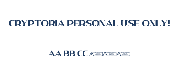Cryptoria PERSONAL USE ONLY! Font Preview