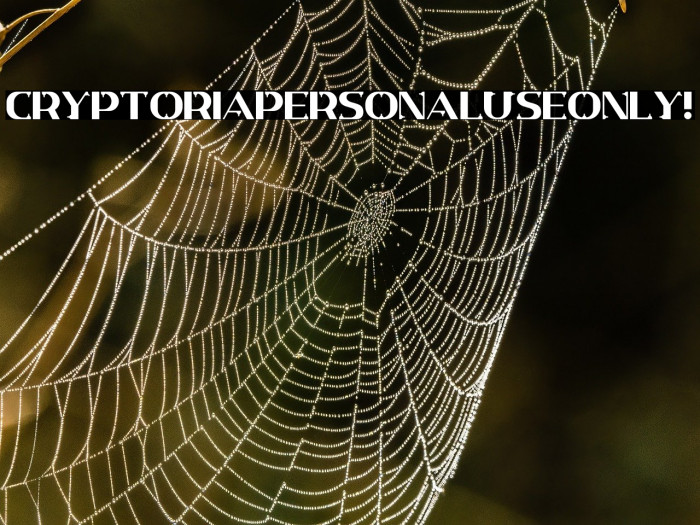 Cryptoria PERSONAL USE ONLY! Example 1