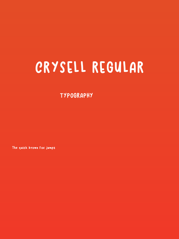 Crysell Regular Poster