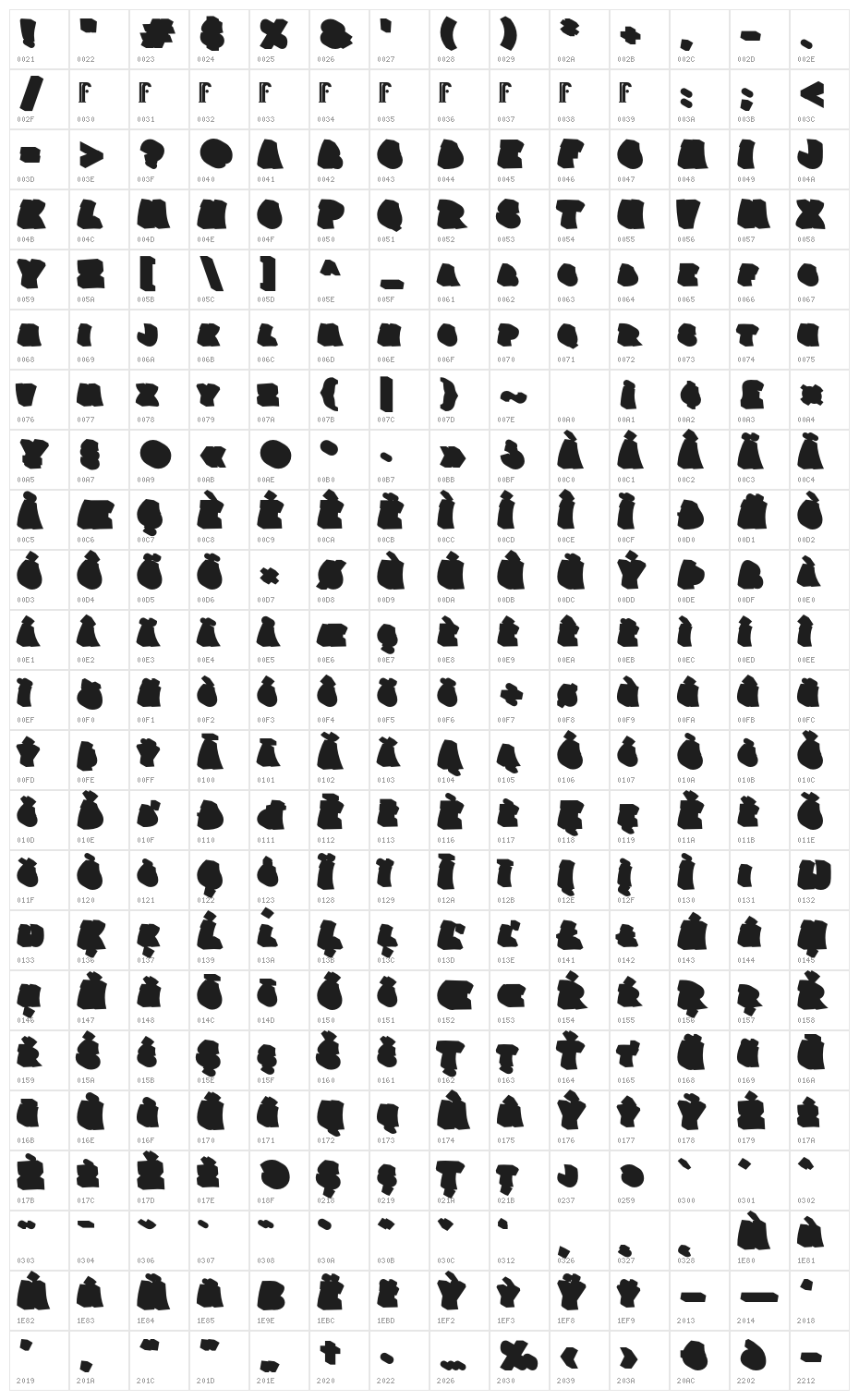 Crysh Graffiti Extrude Character Map