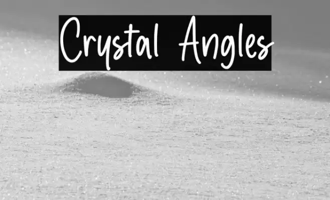 Crystal Angles Font examples