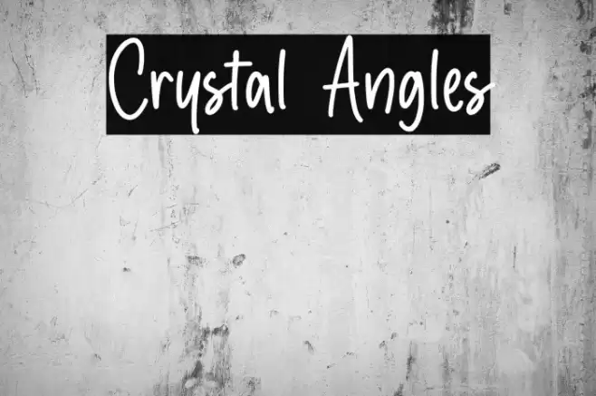 Crystal Angles Font examples