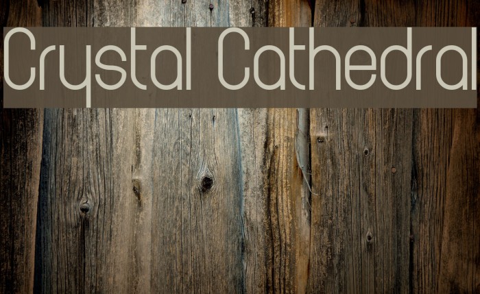 Crystal Cathedral Font examples