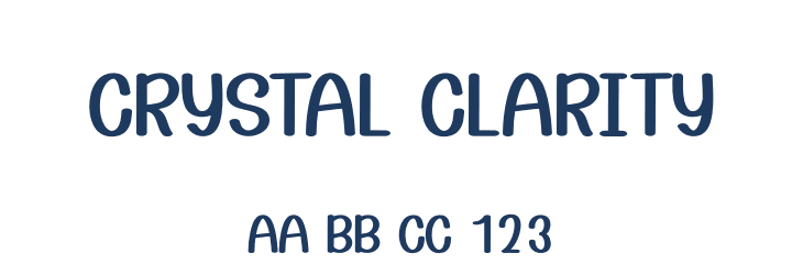 Crystal Clarity Font Preview