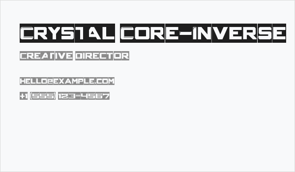 Crystal Core-Inverse Business Card