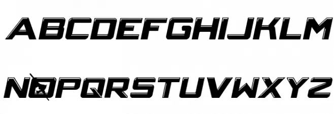 Crystal Core Italic 字体 大写