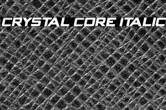 Crystal Core Italic Font examples