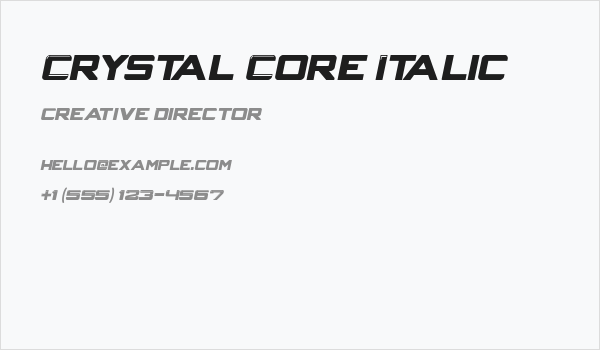 Crystal Core Italic Business Card
