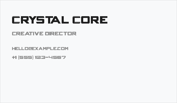 Crystal Core Business Card