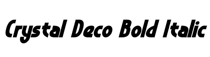 Crystal Deco Bold Italic Font
