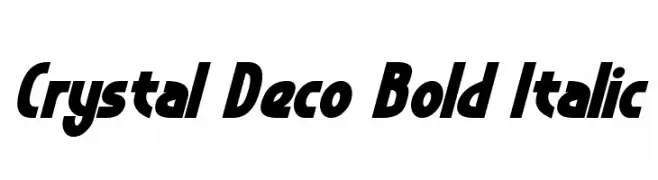 Crystal Deco Bold Italic  Скачать бесплатные шрифты