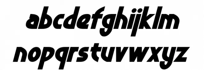 Crystal Deco Bold Italic Font LOWERCASE
