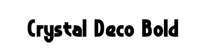 Crystal Deco Bold  Скачать бесплатные шрифты