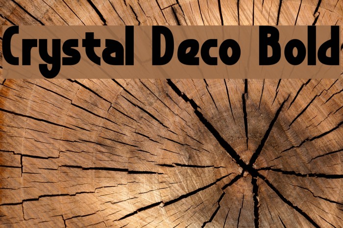 Crystal Deco Bold Font examples