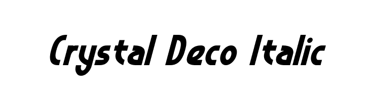 Crystal Deco Italic  Descarca Fonturi Gratis