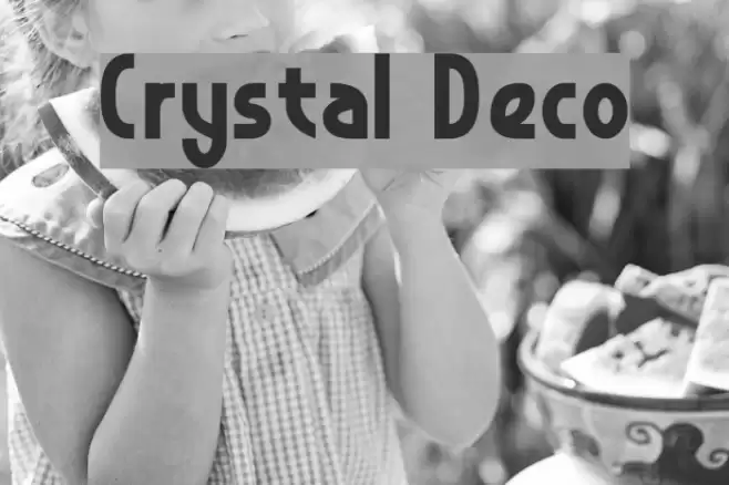Crystal Deco Font examples