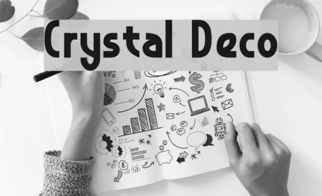 Crystal Deco Font examples